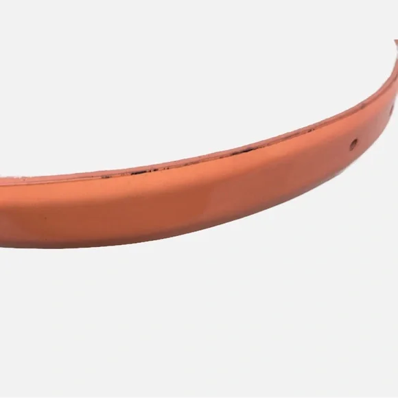 J. Crew Light Coral Patent Leather Skinny Belt Size S/M - Picture 6 of 12